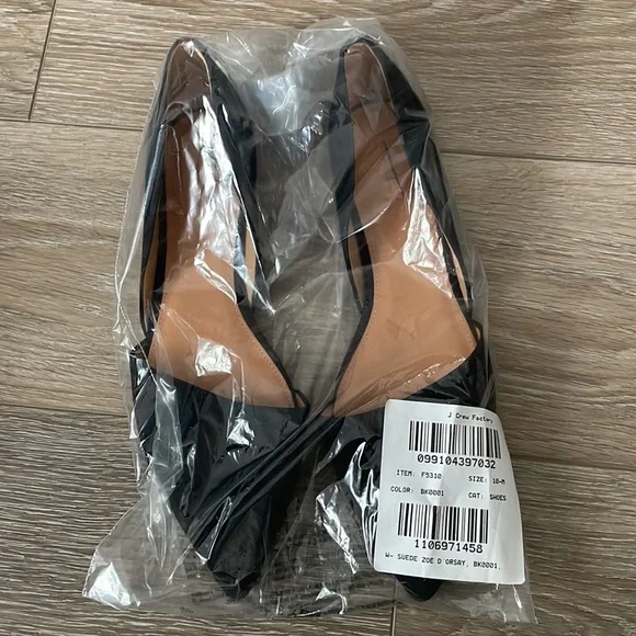 J Crew Factory Black Zoe suede d'Orsay flats VARIOUS SIZES F5310 - Picture 5 of 6
